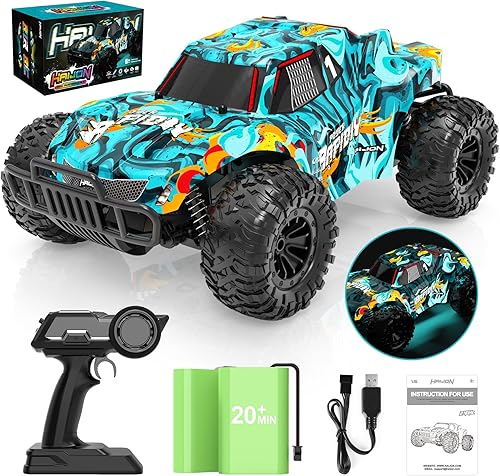 Miniatura 2 de Haijon Coches de control remoto 116 con 4 luces LED, juguete rápido todoterreno, camión RC y control remoto, Mosasaurus RC Boat Dinosaurs, juguetes