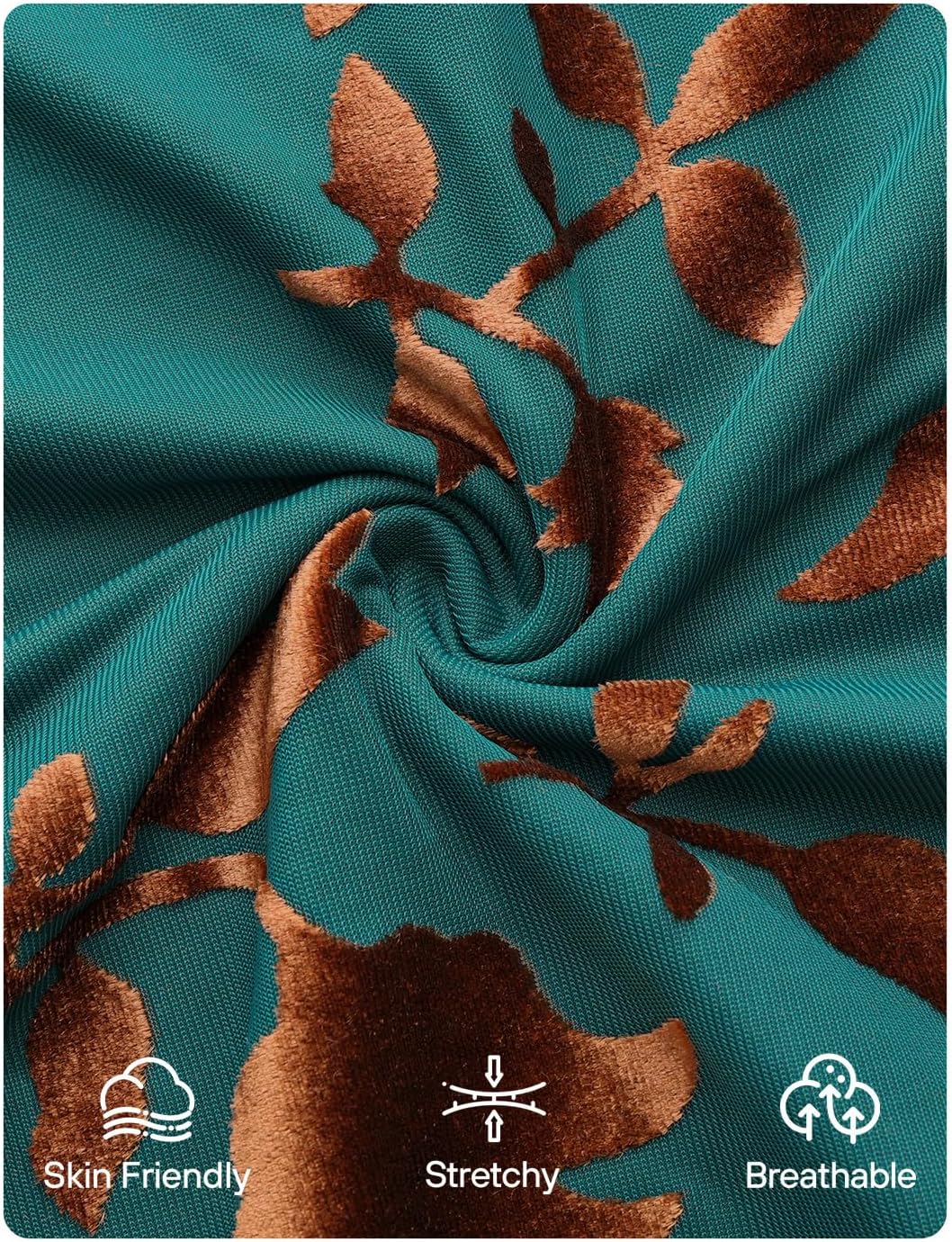 ZESICA Women's 2026 Bell Long Sleeve Floral Maxi Dress Spring Fashion Bodycon Mesh Wedding Guest Cocktail Party Dresses - Image 8