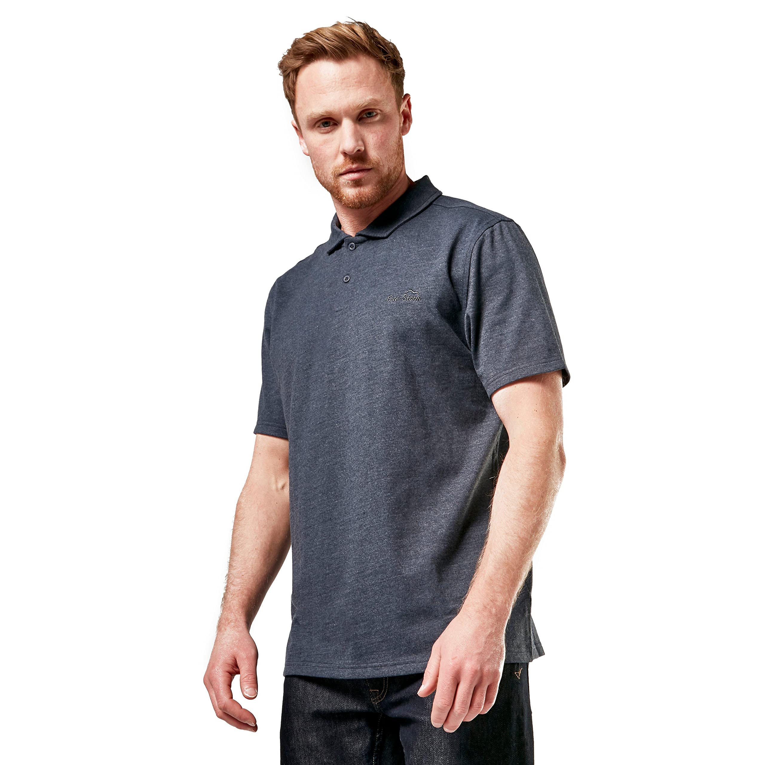 Peter Storm Men’s Paolo Polo Shirt with Collar and Short Sleeves, Activewear, Lightweight, Breathable, Summer & Holiday Clothes (UK, Alpha, XXL, Regular, Regular, Navy)
