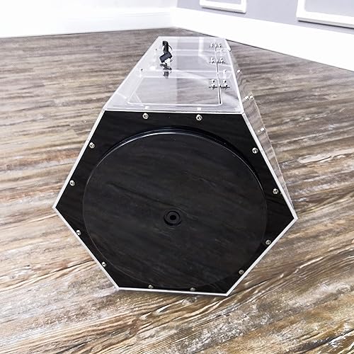 Miniatura 7 de FixtureDisplays Vitrina giratoria de acrílico transparente de plexiglás para Jewewlry, teléfono celular, valioso 12"x12"x22" 14603-NEW-2D