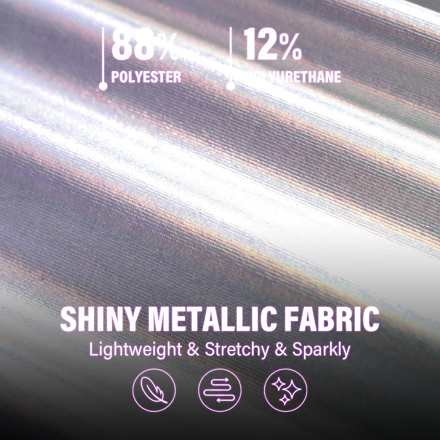 AMY COULEE Mens Metallic Shorts Sexy Shiny Sparkly Rave Outfit Holographic Booty Shorts with Pockets - Image 4