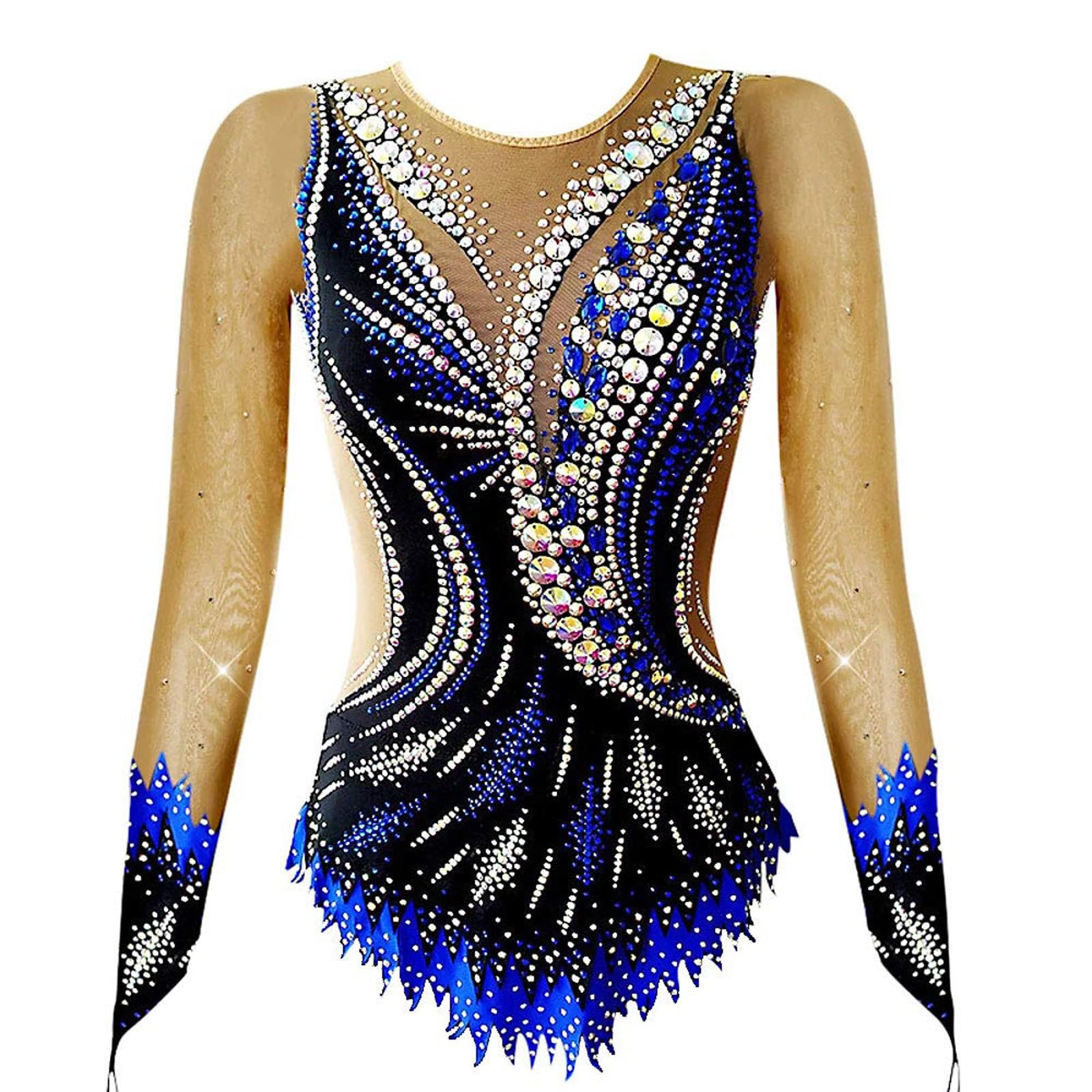 Body Da Ginnastica Ritmica Classic Girl Da Donna A Maniche Lunghe In Spandex Traspirante, Abbigliamento Sportivo Fatto A Mano