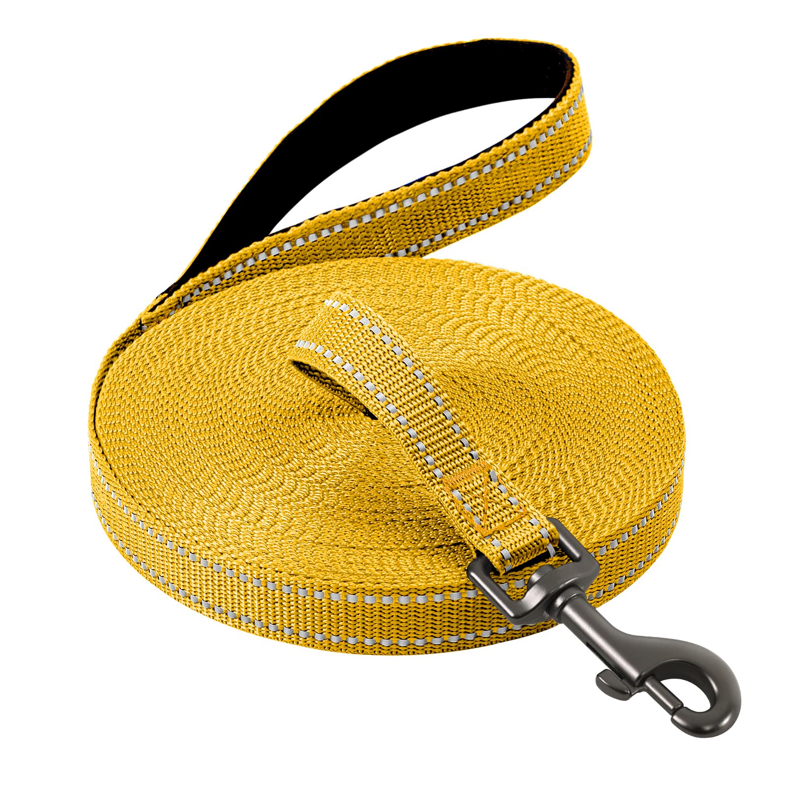 Laisse de dressage pour chien - 3 m, 5 m, 10 m, 15 m, 20 m, robuste, réfléchissante - Avec poignée rembourrée et dragonne - Pour petits et grands chiens