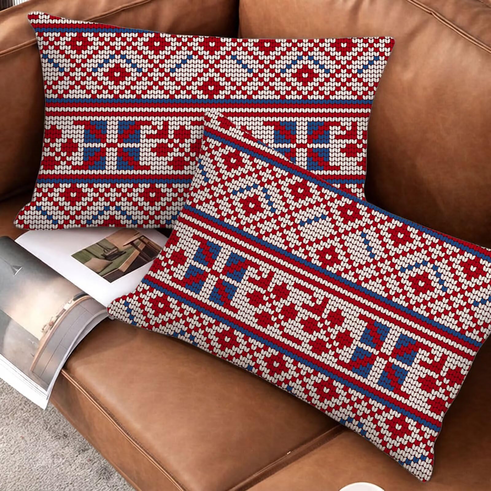 Poszewki na poduszki Boże Narodzenie retro 60 x 80 cm poduszki poduszki na