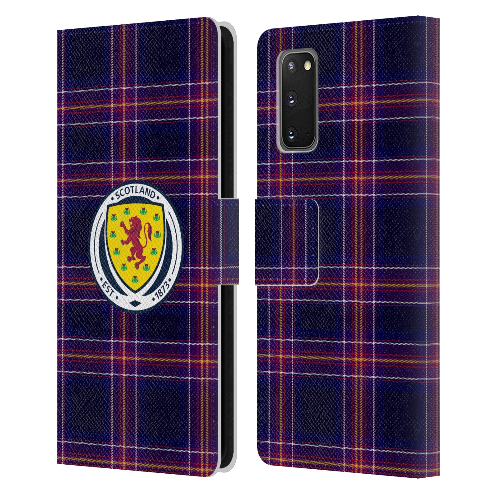 Head Case Designs Offizielle Scotland National Football Team Tartan Logo 2 Leder-Wallet-Hülle Kompatibel mit Samsung Galaxy S20 / S20 5G