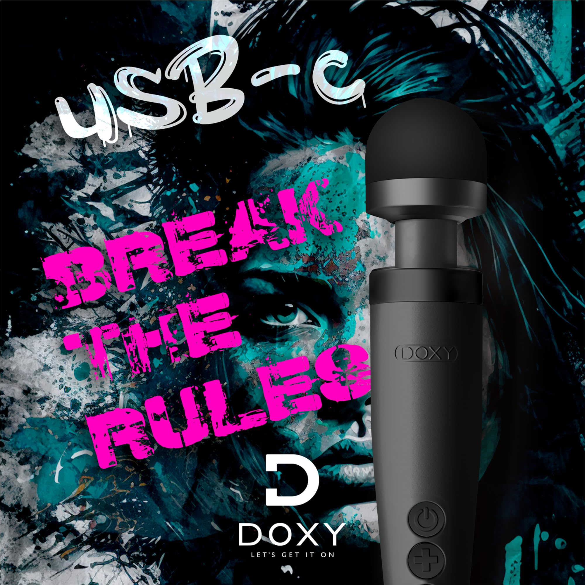 Vbratore Doxy Sex Toys per Donne - Vibratori Bacchetta Magica Premium; Giocattoli per Adulti Massaggiatore; Giocattolo Sessuale Vibratore per Donne - Black