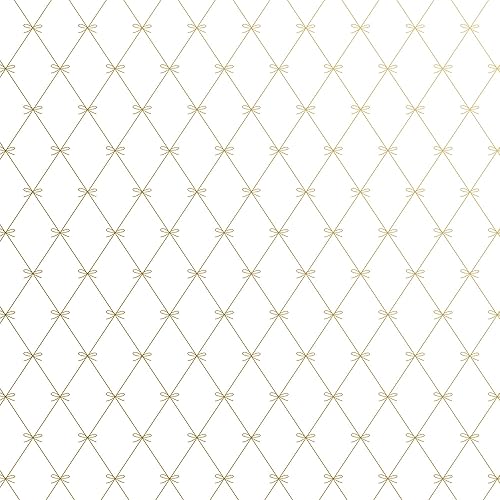 Jillson Roberts Papel de regalo de Navidad, hermosos lazos dorados (6 rollos jumbo de 10 pies x 30 pulgadas)