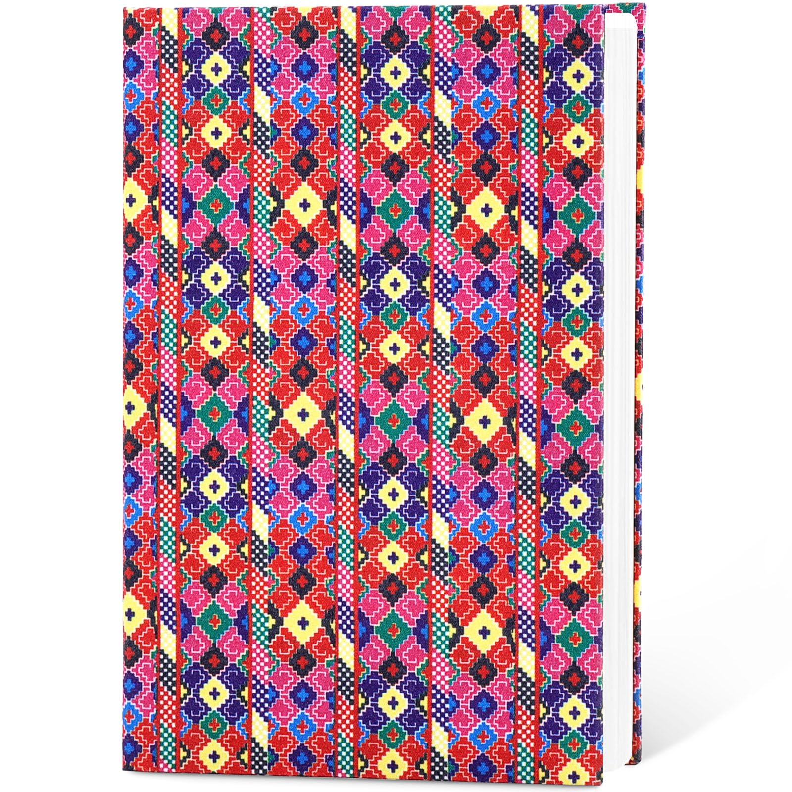 Kaacyse Journal Notebook, Fabric Vintage Journal Hard Cover Lined Notebook,192 Pages A5 College Ruled Notebook for Work & Note Taking,Perfect for