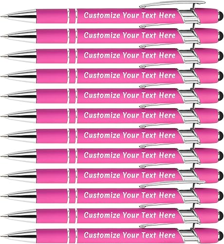 Vista 54 de Aolun Bolígrafo personalizado, bolígrafo grabado personalizado con lápiz capacitivo, metal suave al tacto, introduce el nombre, logotipo o mensaje