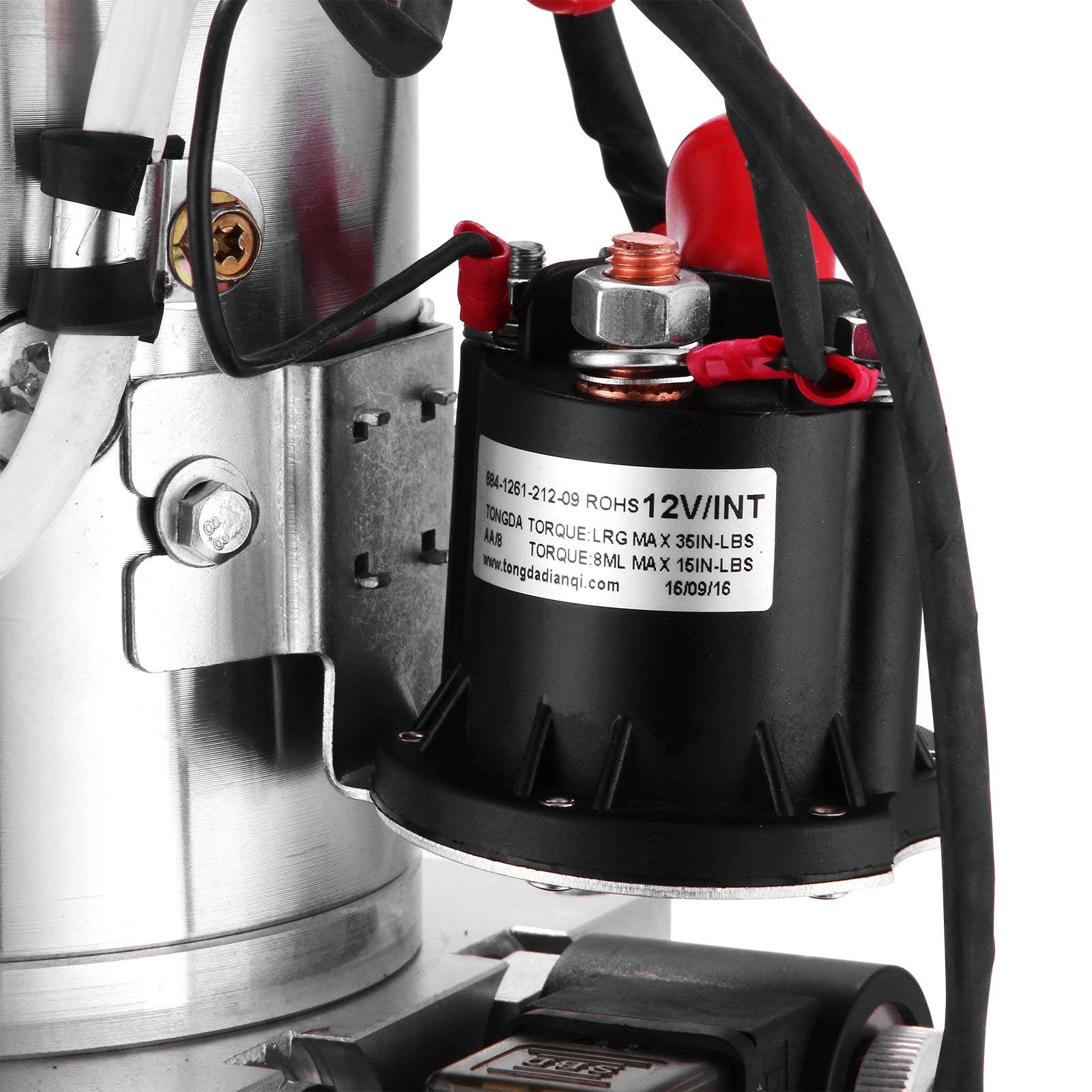 VEVOR 12V DC Hydraulic Pump Single Acting Hydraulic Power Unit 6 Quart