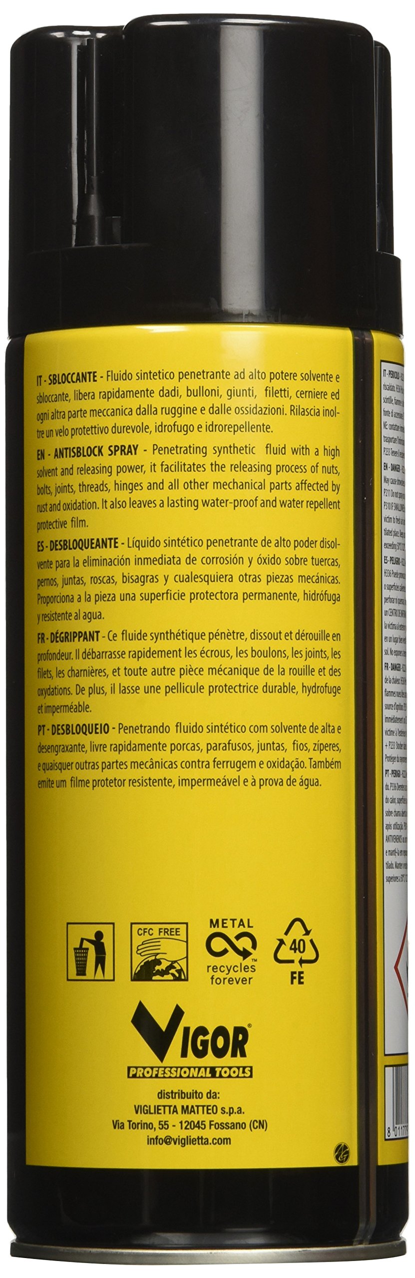 Desatascador lubricante VIGOR antibloqueo Spray