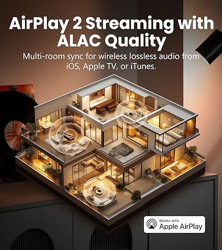 Miniatura 5 de Edifier Altavoz de mesa S300 Hi-Fi de alta fidelidad, LDAC de audio de alta resolución para emparejamiento inalámbrico multihabitación y estéreo, 80