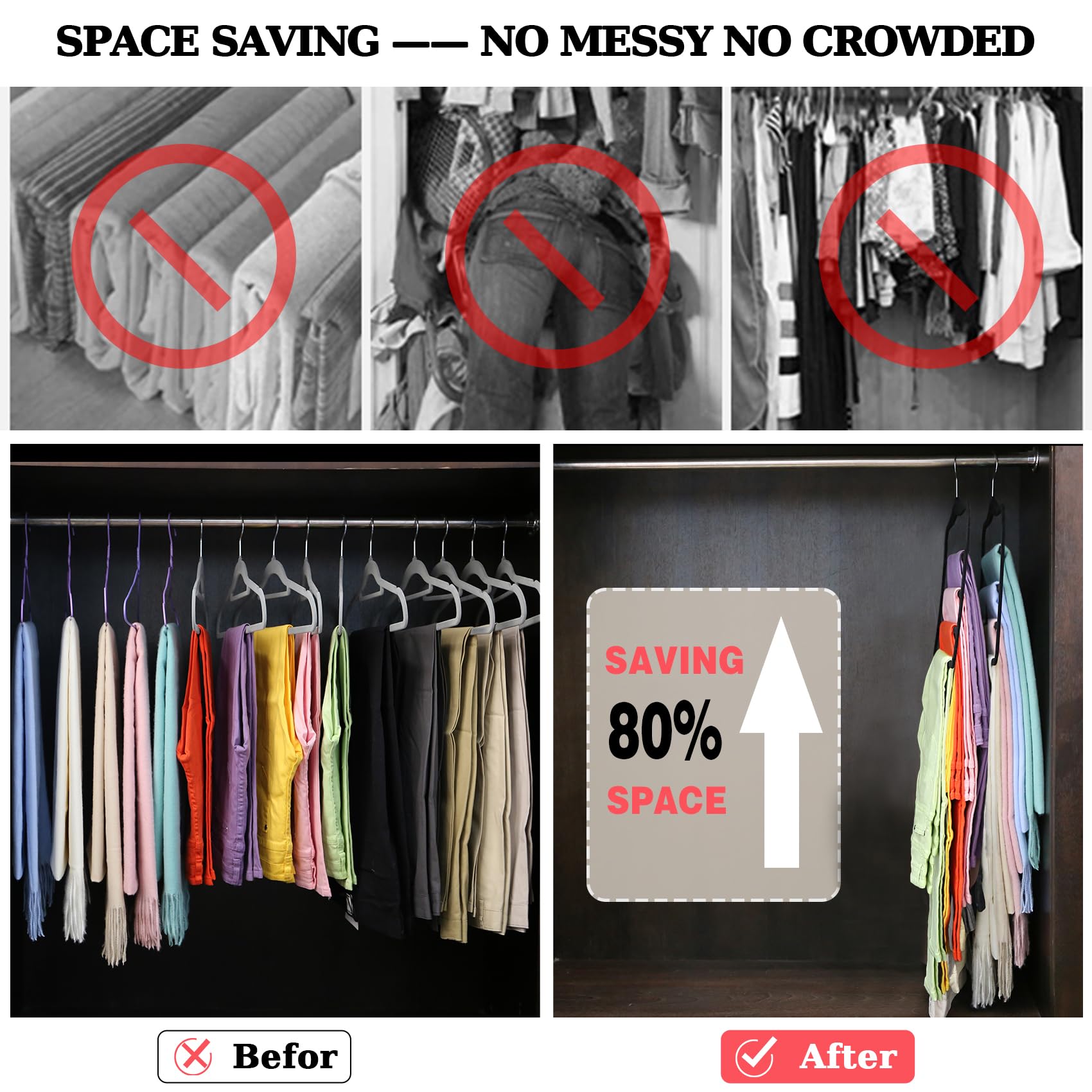 Schrank-Organizer und Aufbewahrung, 2 Stück, Hosenbügel, platzsparendes Schrank-Organizer-System, Al-Legierung, Schrank-Organisation und Aufbewahrung, für Jeans, Hosen, Schals, Kleiderbügel für