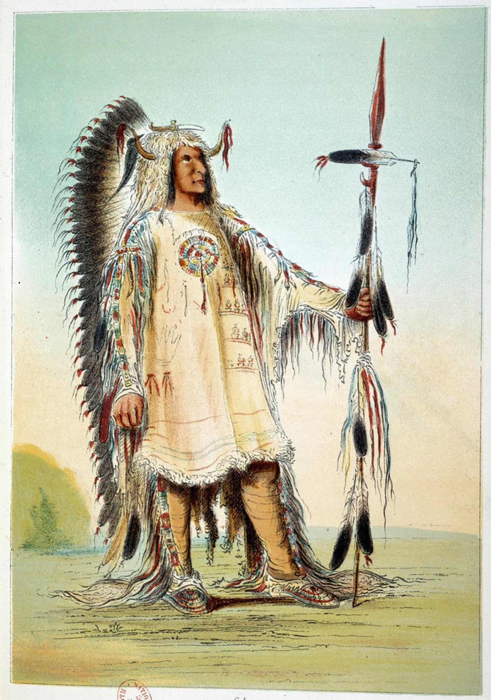 Lienzo abstracto decorativo George Catlin para colgar en paredes de dormitorios, 60x90cm 5