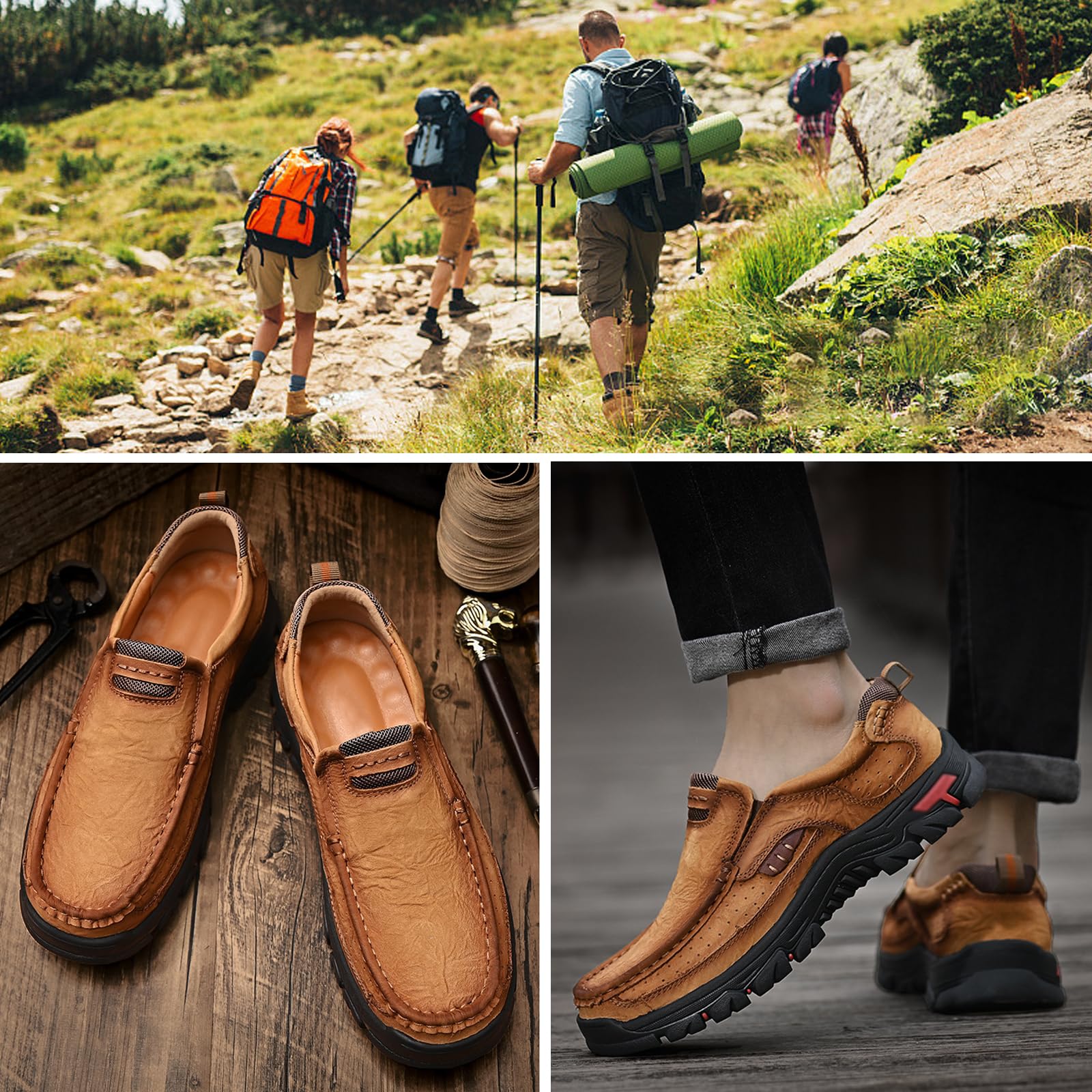 Scarpe Trekking Uomo Scarpe da Passeggio con Supporto per L'Arco Plantare All'aperto Antiscivolo Scarpe da Trekking Scarpe da Escursionismo