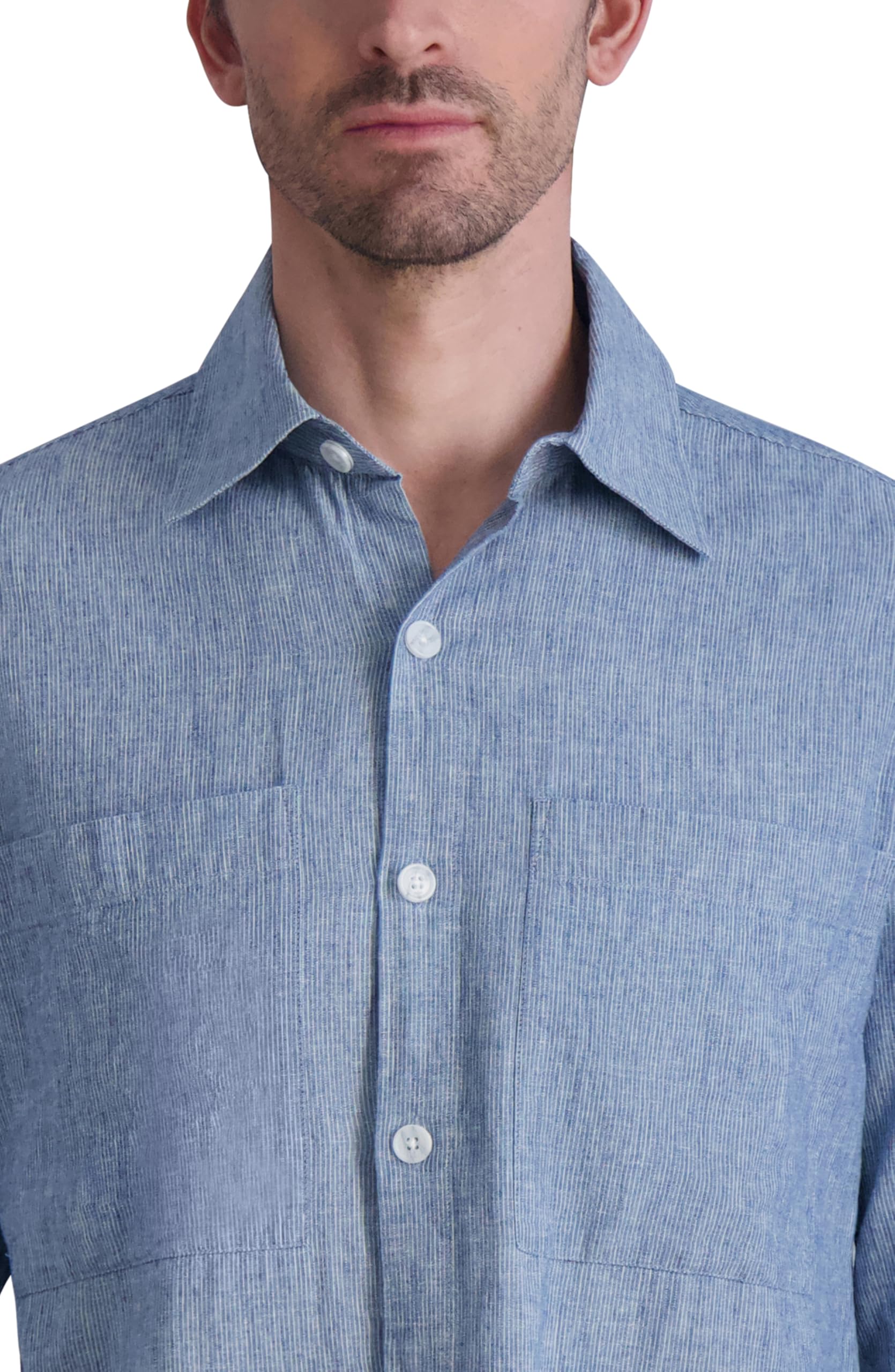 Karl Lagerfeld Long Sleeve Four Pocket Top Camiseta de Manga Larga con Cuatro Bolsillos Hombre