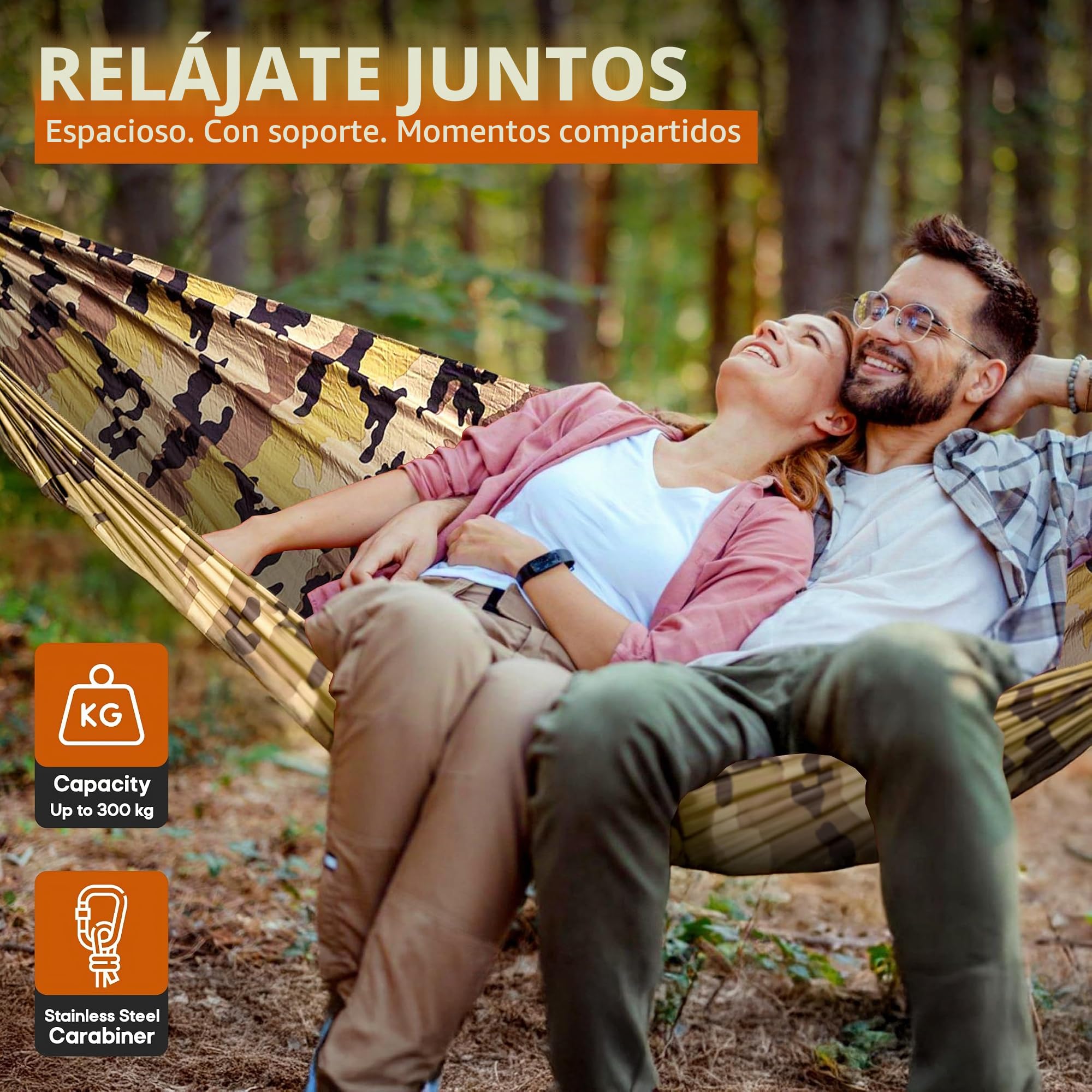 Hamaca Ligero Incluido Completo Set de Colgar Algo I 275x140cm I Chinchorro por Jardin, Ocio, Outdoor, Caminar, Acampar