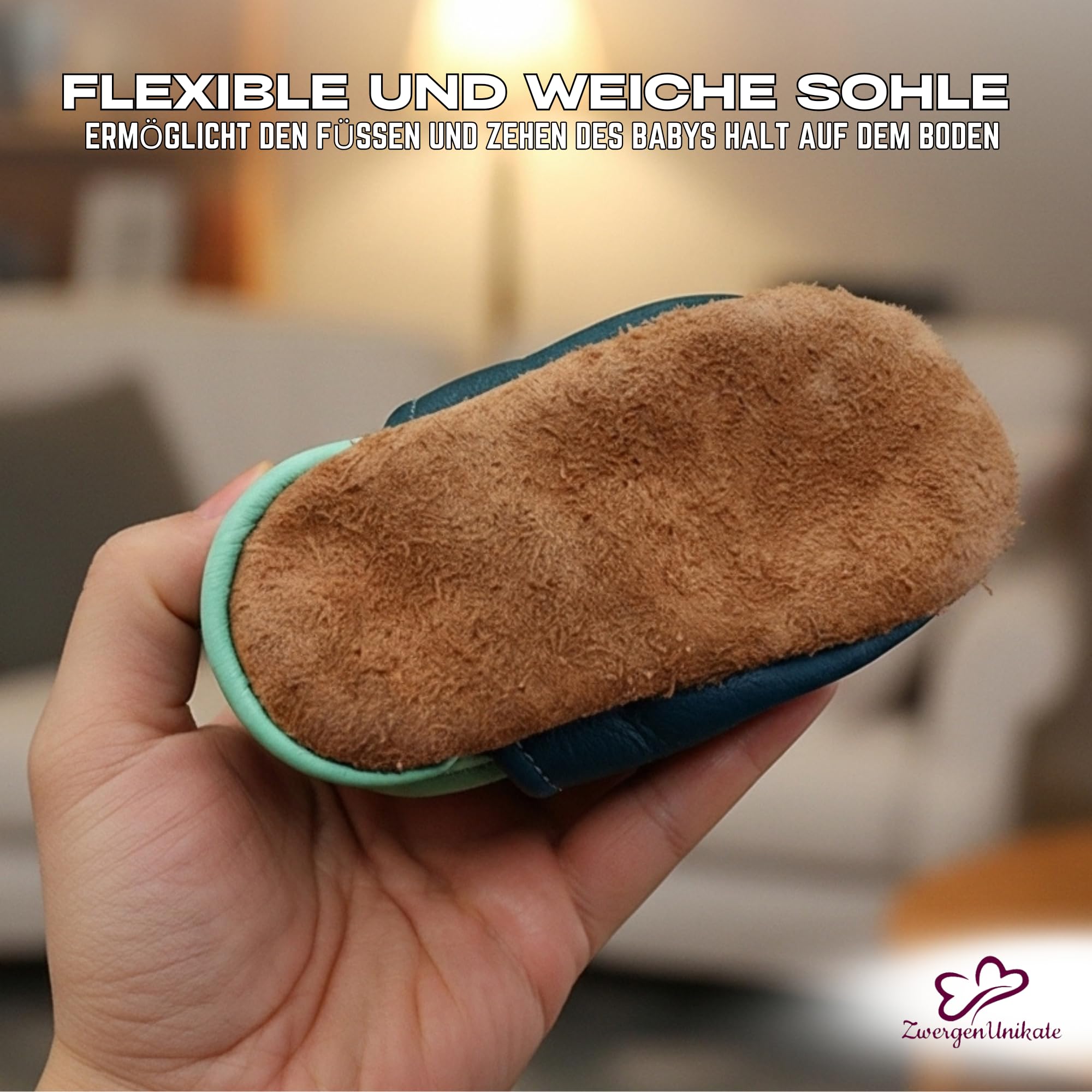 Handmade Krabbelschuhe Baby – Weiche Lederschuhe Babys & Lederpuschen Kinder, Personalisiert mit Namen, Rutschfeste Lauflernschuhe für Mädchen & Jungen, Ideal für die ersten Schritte (Pferd)