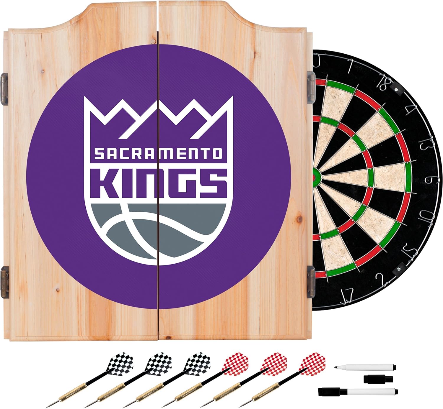 NBA Sacramento Kings Wood Dart Set Dartboard Sports & Outdoors