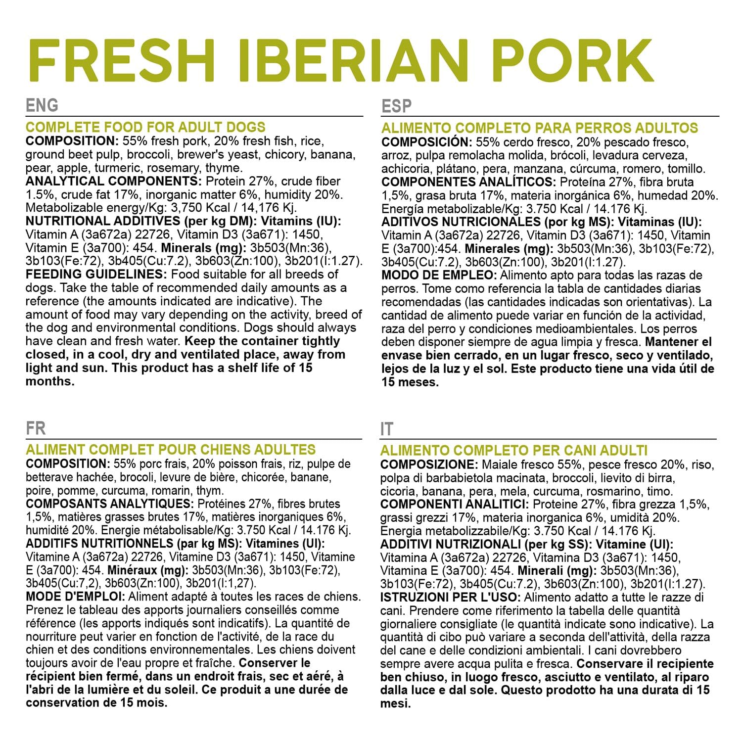 Arquivet Fresh Iberian Pork 10 kg - karma półmokra