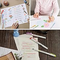 Vista 6 de Resaltadores suaves reales, marcadores pastel de colores surtidos, marcadores de doble punta, cincel y puntas finas para colorear, subrayar, 15