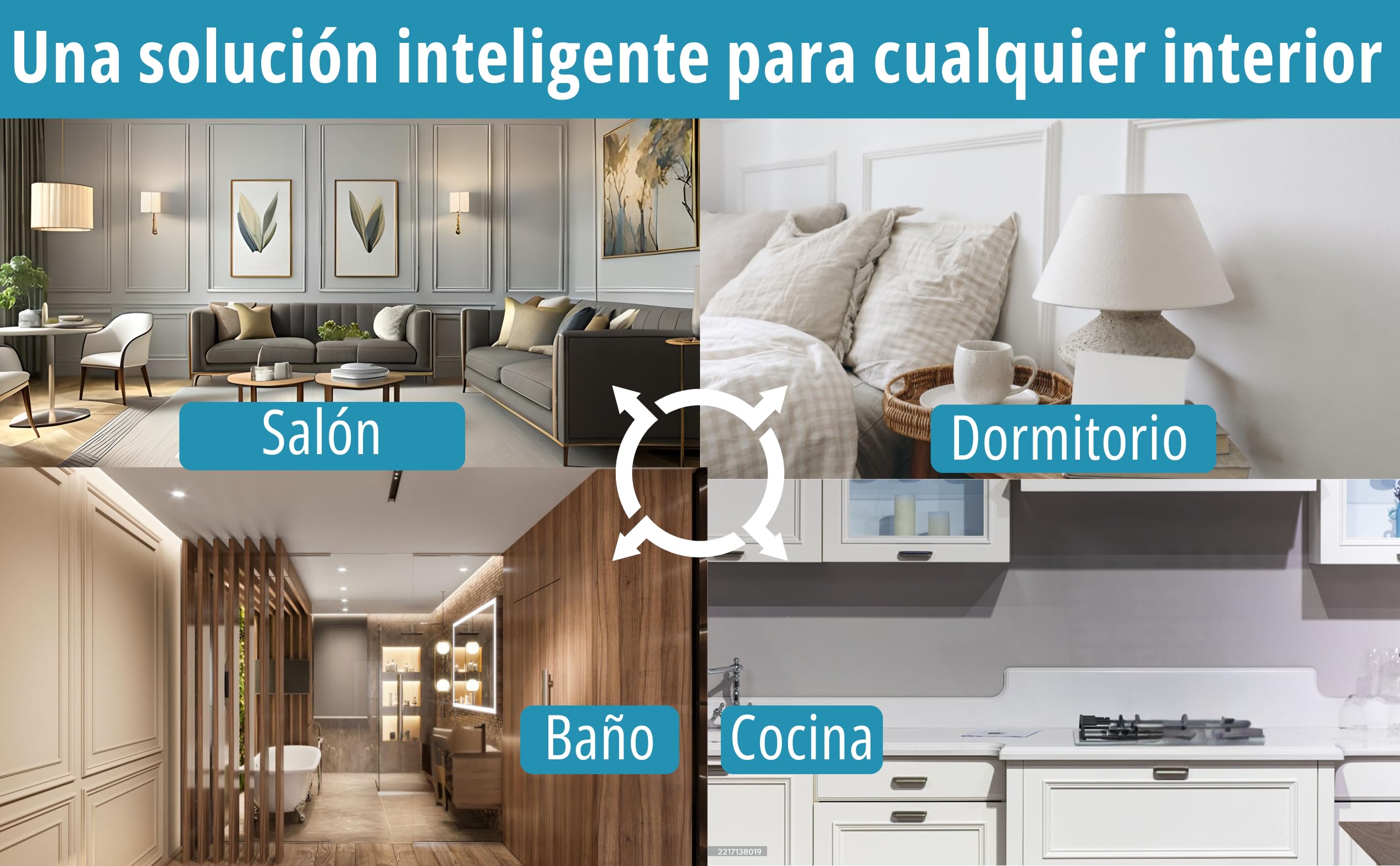 Moldura decorativa de pared autoadhesiva de PVC flexible 5 m x 2,3 cm – Moldura blanca para interior