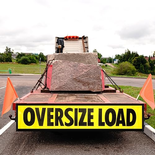 Miniatura 6 de Newwiee El kit de bandera de seguridad de 15 piezas incluye 2 carteles de carga de gran tamaño, 8 advertencias de bandera roja y naranja, 1 bolsa y