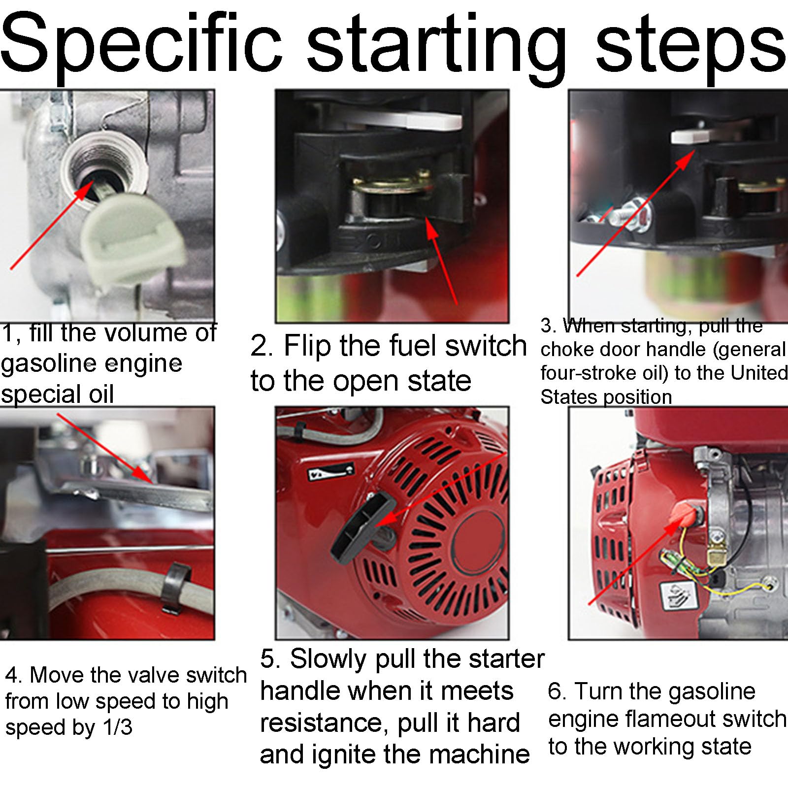 Motor de gasolina compacto, salida de 7,5 HP, eficiente y estable, solución de potencia multifuncional, salida de 5 kW de alto rendimiento