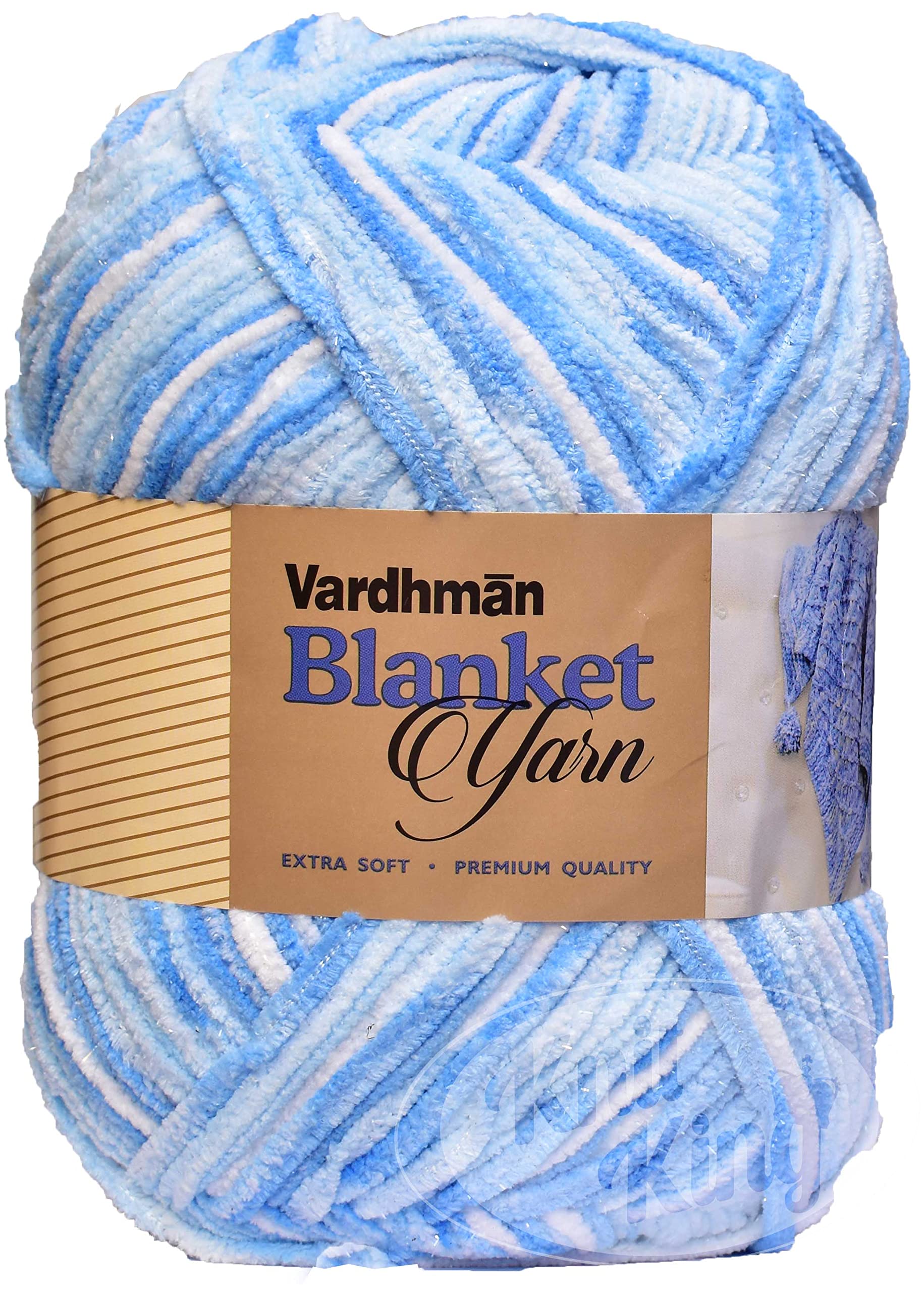 Vard hman Knitting Yarn Thick Chunky Wool, Blanket Yarn Blue Mix 200 GMS Best Used with Knitting Needles-AA Art-ADG