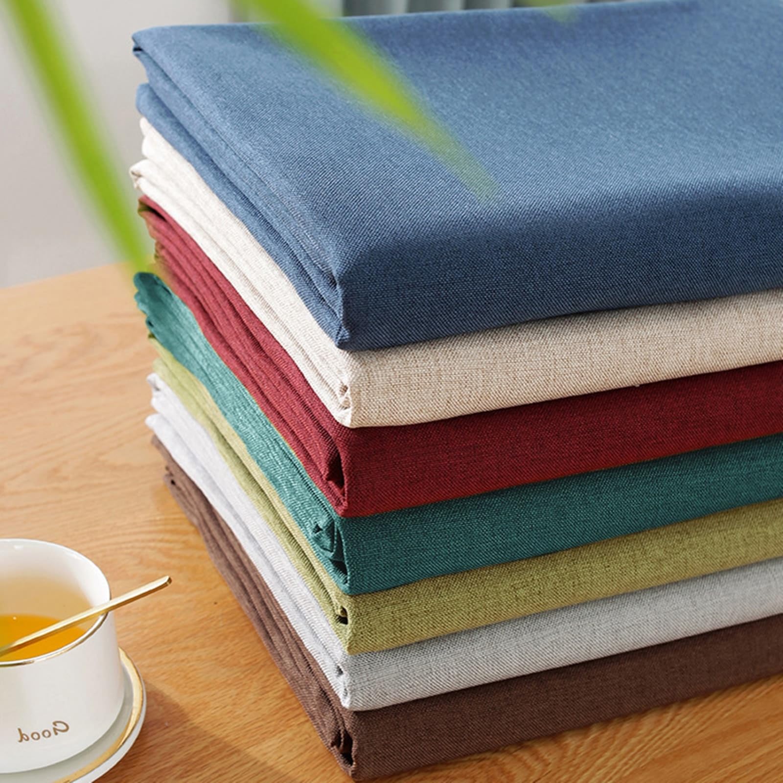 Nappe rectangulaire couleur unie bleu clair 140 x 190 cm