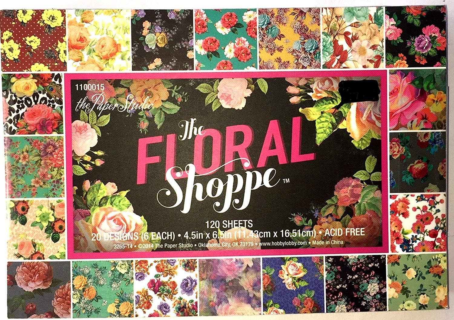 Floral Shoppe 4.5x6.5 Paper Pad. 120 sheets, 20 Designs