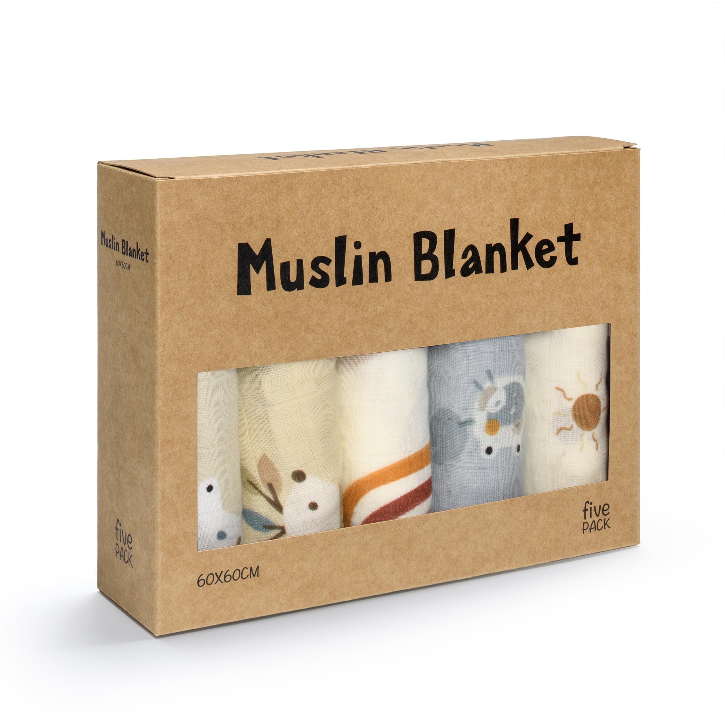 dinka! Baby Muslin Cloths, 100% Cotton Muslin Blanket for Delicate Skin