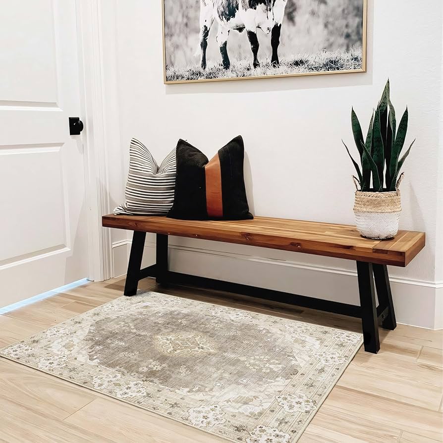 Amazon.com: MUJOO Beige Rug 2'x3',Small Washable Area Rugs