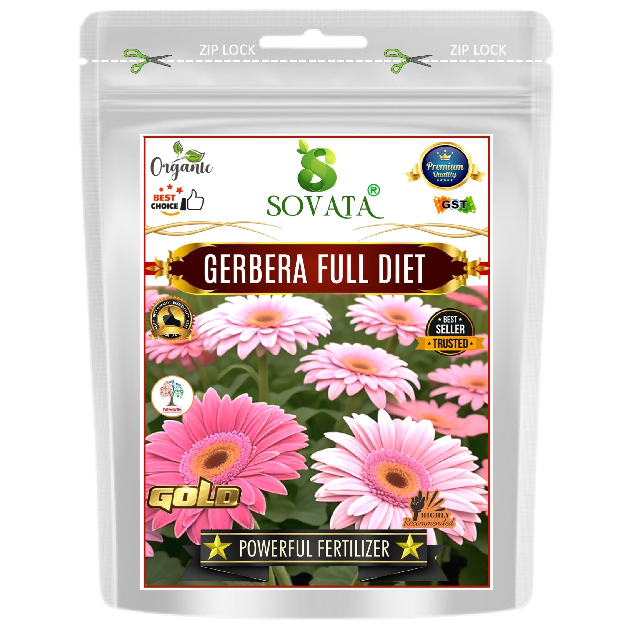 Gerbera Full Diet, Powerful Organic Fertilizer for heavy flowering and fast growth of Gerbera Plants. (200 gm)-image-34