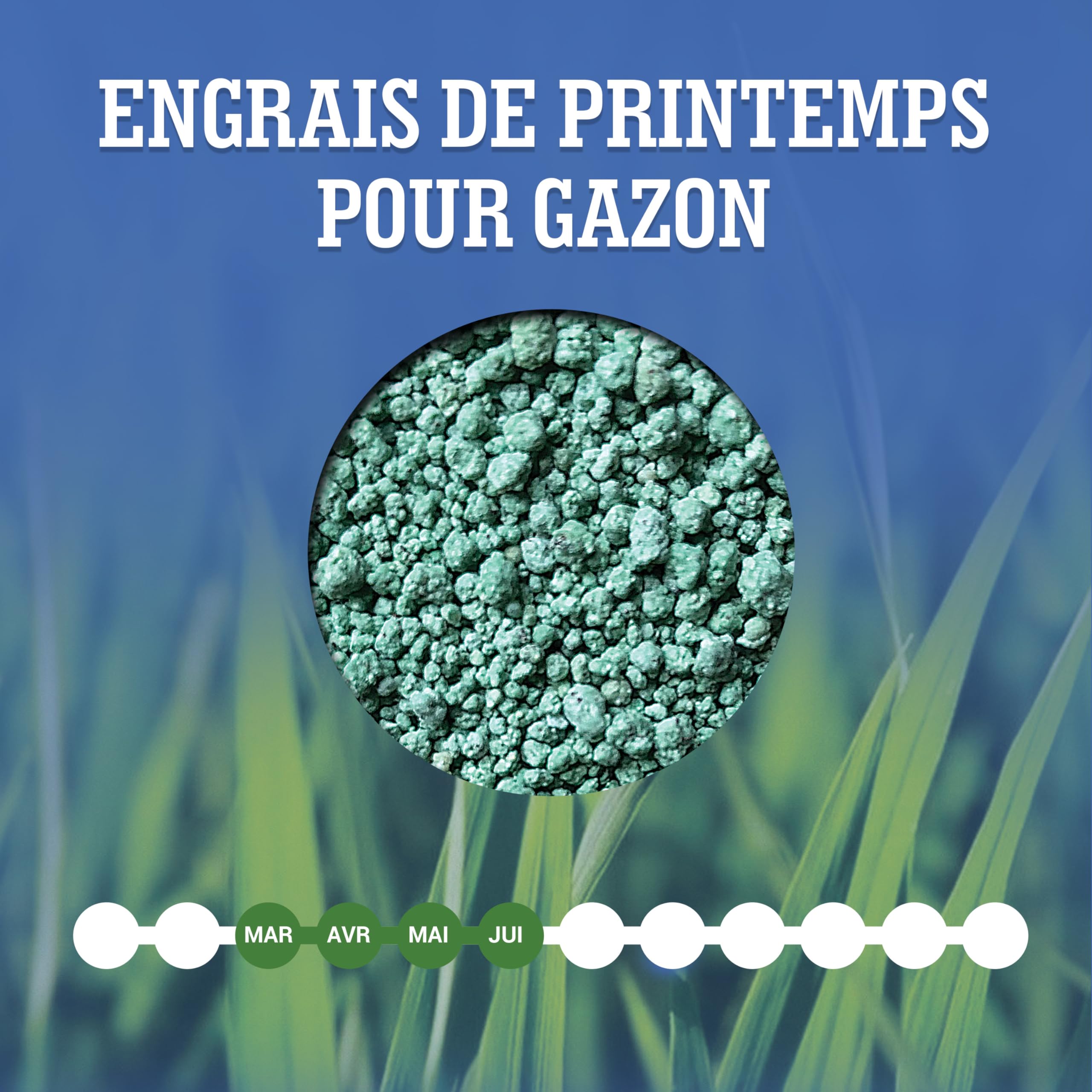 Verdurmax - Engrais Gazon Printemps/Été 5kg | Libération Prolongée | 250 M² | Sans Danger Chien