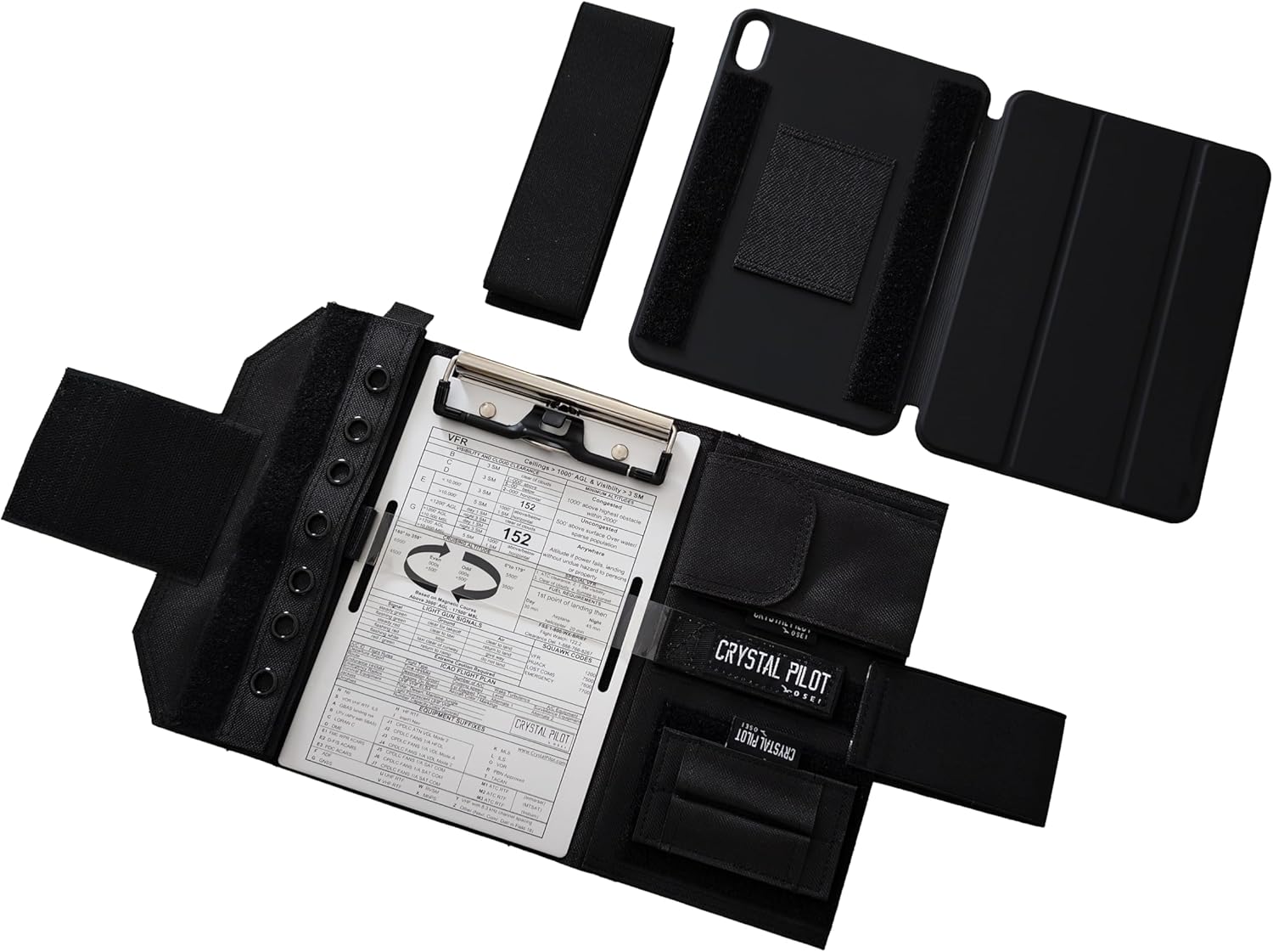 Pilot Kneeboard for Pad mini 6 – 3-in-1 Aviation Knee Board with Aluminum Clipboard, VFR Placard