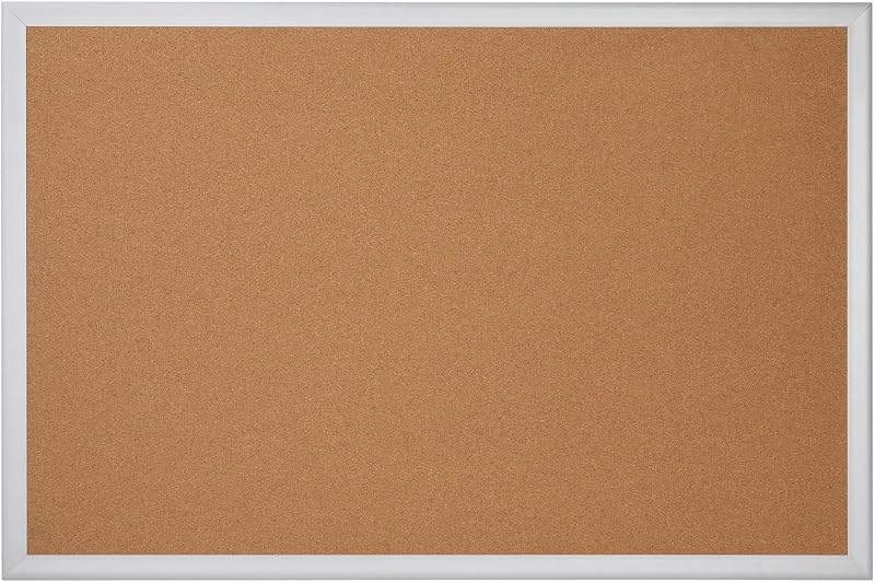 Office Depot® Brand Cork Bulletin Board, 48" x 72", Aluminum Frame with Silver Finish