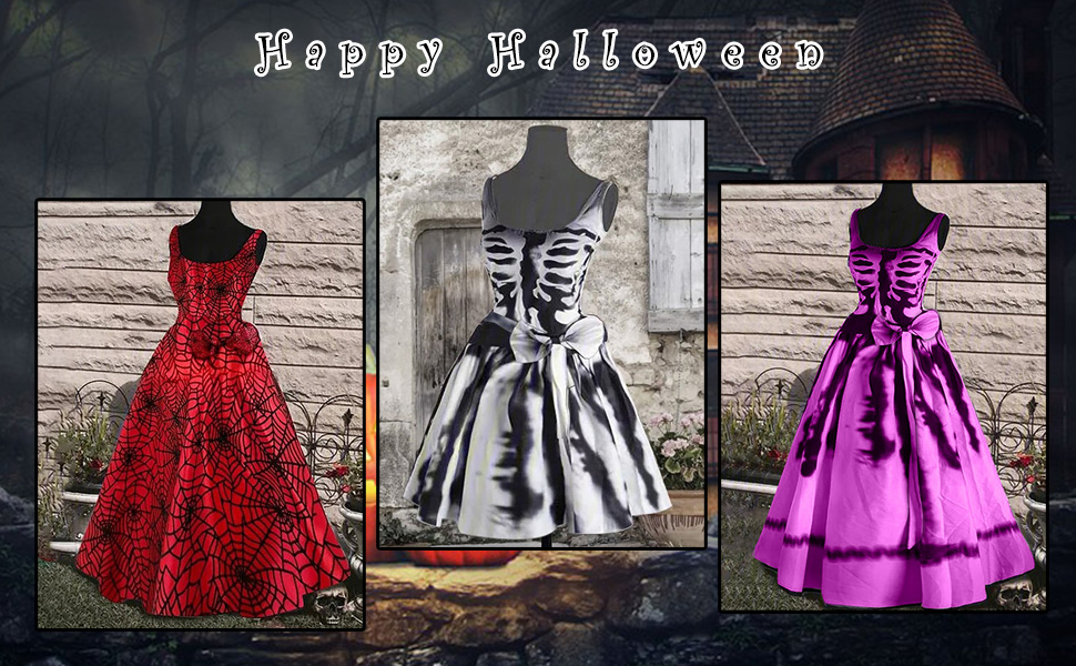 Robe Gothique Médiévale Halloween Femme - Style Steampunk, Corset, Manches Froides, Imprimé Sang