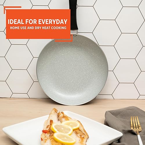 Miniatura 7 de IMUSA - Sartén antiadherente de cerámica de 9.5 pulgadas con mango Cool Touch, color negro mate