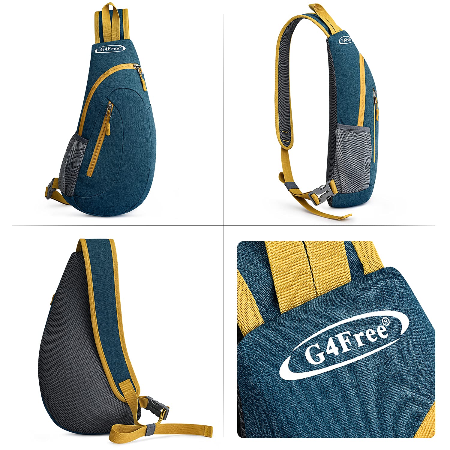 G4Free Sling Bag Mochila Triangular para Senderismo, Ciclismo, Viajes
