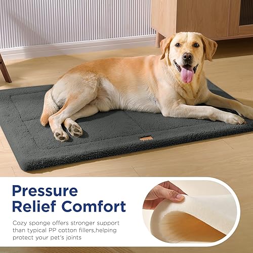 Miniatura 2 de Cama reversible para perros grandes, lavable y antideslizante, alfombra para mascotas, espuma de alta densidad y forro polar suave, para uso en