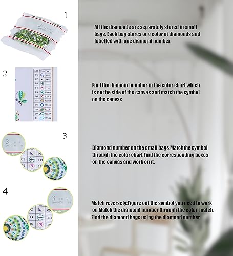 Miniatura 4 de KOXXIAMOQ Juego de 8 posavasos de pintura de diamante 5D, posavasos de diamantes para manualidades y manualidades, posavasos de diamante para mesa