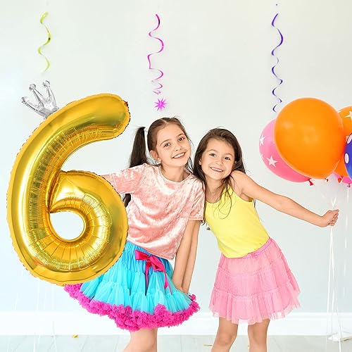 Miniatura 27 de Globo dorado del número 1 con corona, globos de número grande de primer cumpleaños, 40 pulgadas Globo número 1,Globo número 2,Globo número 3,Globo