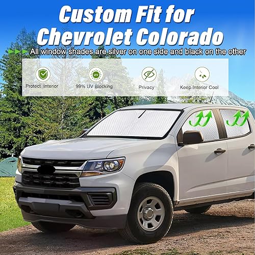 Miniatura 209 de KMF - Parasol de repuesto para parabrisas, cubierta para ventana lateral y trasera, cubierta protectora para visor, para campamento, bebé, bloqueo