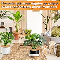 Vista 6 de Legigo 4 alfombrillas protectoras de fibra de coco, anillo de fibra de coco, 24 pulgadas, anillo de protección de fibra de coco natural, cubierta