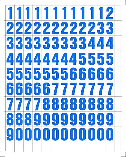 Letras de vinilo adhesivas, números, números reflectantes autoadhesivos, números adhesivos para letreros, barcos, números, 1 pulgada, adhesivo,