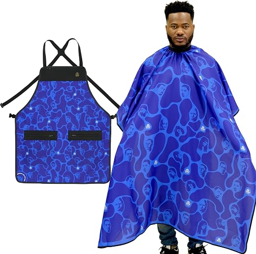 King Midas Empire Barber Cape And Apron Sets Matching Hair Cutting Cape And Apron Barber Cape For Men