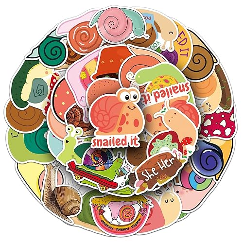 Snail Sticker, 50PCS Colorful Cartoon Animal Stickers for Teens Teacher