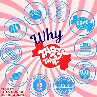 Salt Water Taffy Individually Wrapped Cotton Candy 3.5 oz Pack of 3 by Taffy Town | Gourmet Saltwater Taffy Candy Bulk Pack | Made in USA (Cotton Candy)