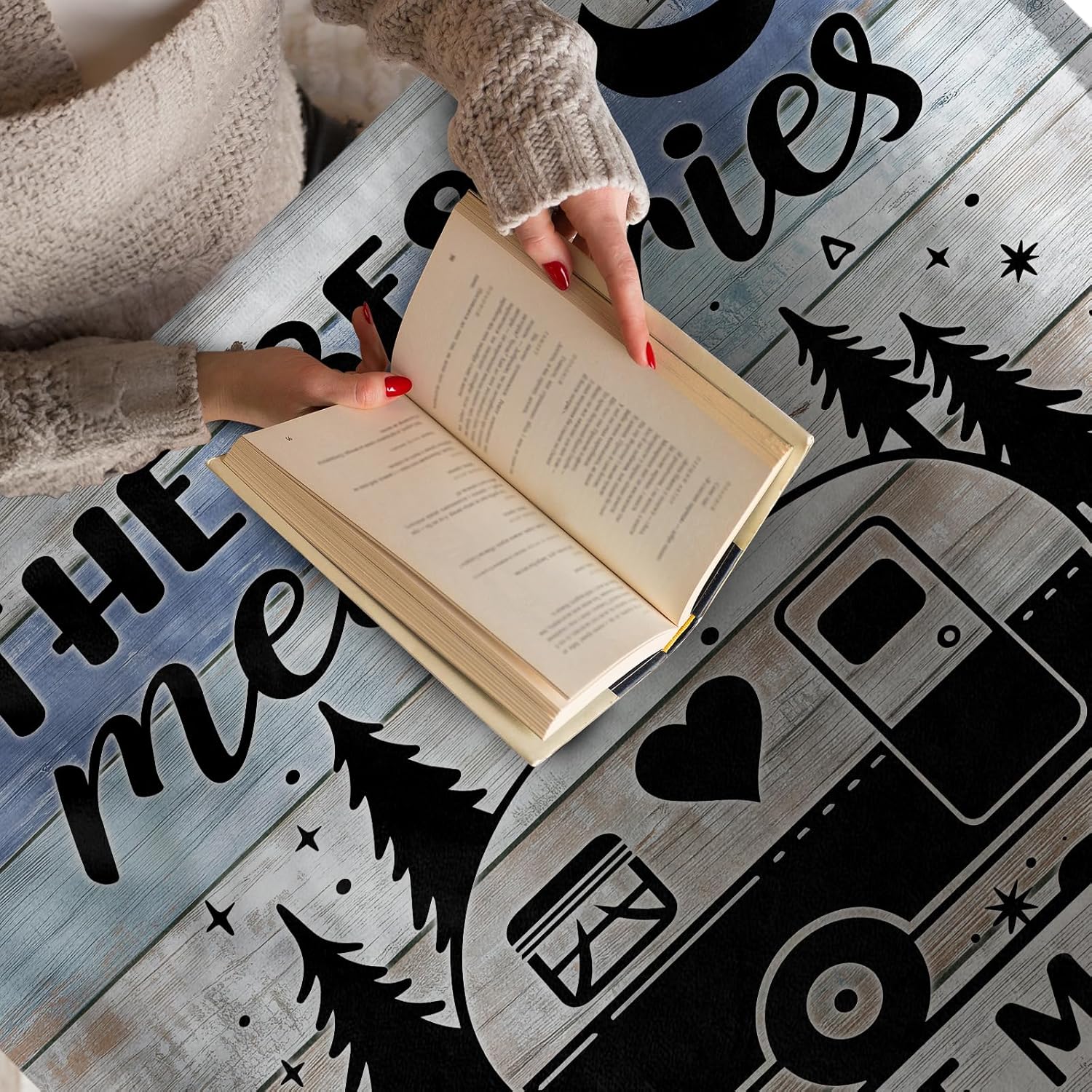 Camping Gifts for Women Men, Camping Blanket, Camper Decor, Camping Essentials Soft Throw Blanket for Couch Bed Sofa 60" X 50" - Image 6